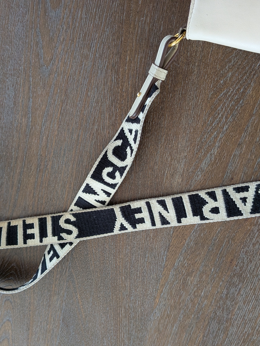 Stella McCartney White Perforated Logo Crossbody Bag with Branded Strap - Picture 10 of 11